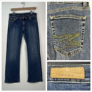 Lacoste Alligator Gator pocket straight leg jeans Size 30